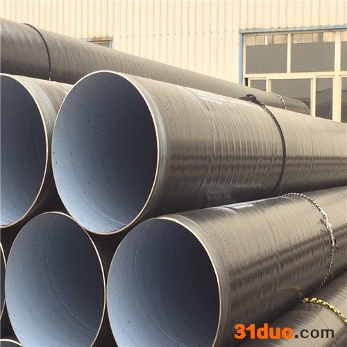 沧州江鸿 三层PE涂敷防腐钢管 缠绕式燃气管道用三层聚乙烯防腐钢管 城市输水用三层PE涂敷钢管 三层结构聚乙烯涂敷钢管