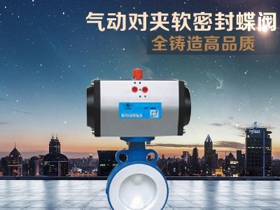 气动对夹软密封蝶阀铸铁对夹式气动蝶阀 保障