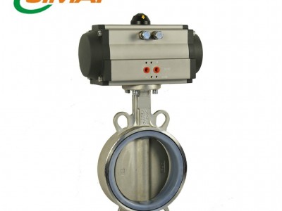 气动蝶阀 气动对夹蝶阀  D671 软密封蝶阀(图)  吉迈