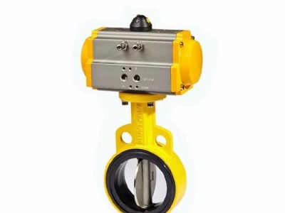 D671X-10/16 气动蝶阀 气动对夹蝶阀 气动软密封蝶阀 橡胶蝶阀