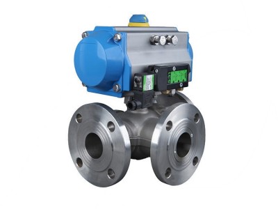 气动三通球阀 气动三通法兰式球阀 气动三通球阀厂家 气动四通球阀 气动球阀 气动法兰三通球阀 防爆气动三通球阀