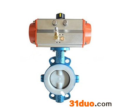 气动蝶阀 对夹式气动蝶阀 衬氟气动蝶阀 郝工自控阀门 浙江地区可配送到厂