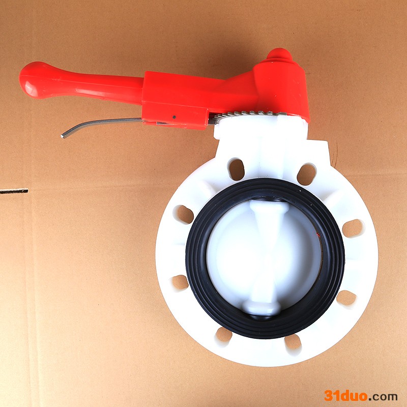 FRPP蝶阀电动气动蝶阀PP/FRPP手柄蝶阀可定制 耐酸碱气动蝶阀