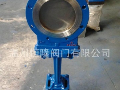 气动刀闸阀现货 DN100/DN200气动刀型闸阀 PZ67