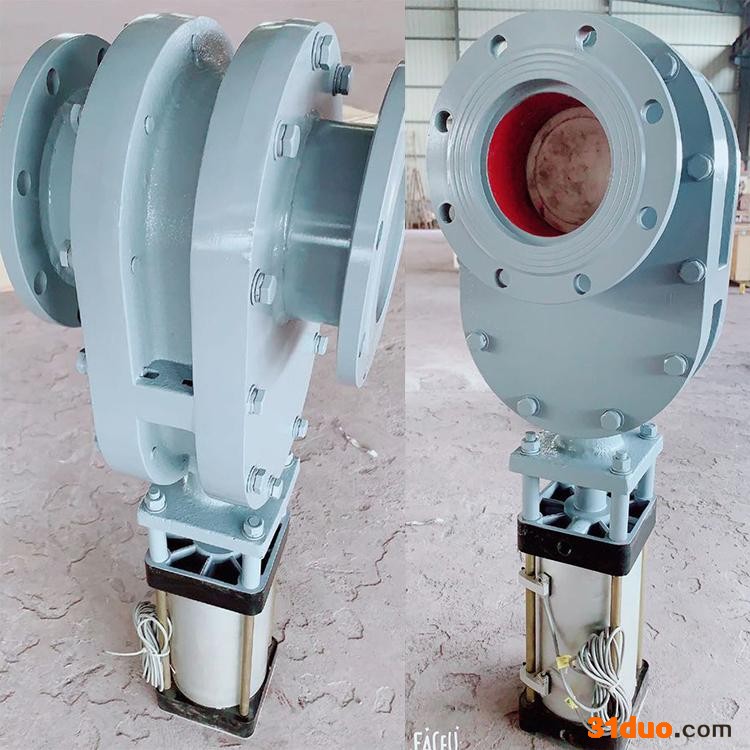 气动陶瓷双闸板阀 耐磨双闸板阀 润达环保耐磨气动出料阀直供