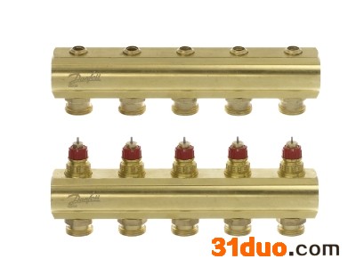 供应地暖分水器 丹佛斯Danfoss分室温控分水器2路-12路