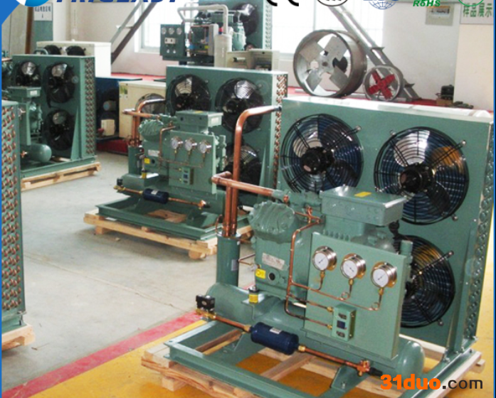 风冷压缩冷凝机组（2HP到300HP，比泽尔，谷轮，丹佛斯压缩机）