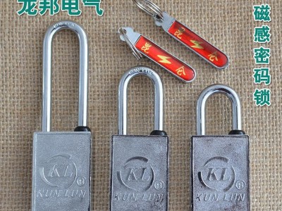 山东龙邦无钥匙孔磁感密码锁 40mm 挂锁 电表箱锁 通开通