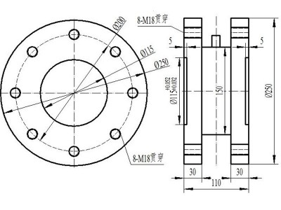 TL-302系列静态阀门扭力传感器（双法兰）  皮带轮式扭矩传感器