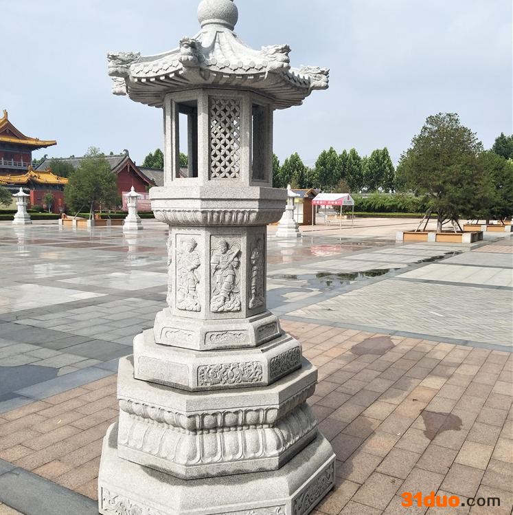 成龙**石雕石灯 中式仿古照明石灯