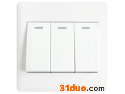 西顿照明 N3-K031  三位单控大跷板开关