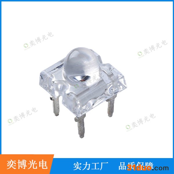 奕博5mm食人鱼白光led灯珠   灯光照明车灯发光二极管 厂家定制