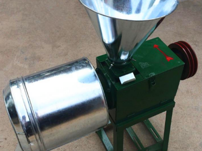 照明电带动粮食去皮磨面机 卧式小麦精细磨面粉机 稻谷磨粉机