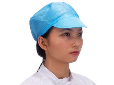 工作防尘头套食品车间餐饮工作防灰尘帽子白色蓝色静电工作帽