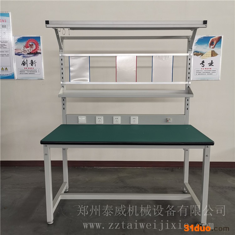 防静电工作台 方管桌架带展示架实训操作台 适用于车间电子维修作业