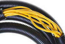 尼龙穿线管，塑料波纹管，电工电气配套塑料软管，可打开式无金属软管