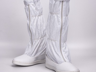 食品厂劳保工作鞋净化车间防静电工作鞋高筒洁净鞋