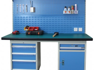 重型防静电工作台 固定虎台钳桌子 车间机械维修多功能钳工台 鸿晟达惠州钳工桌