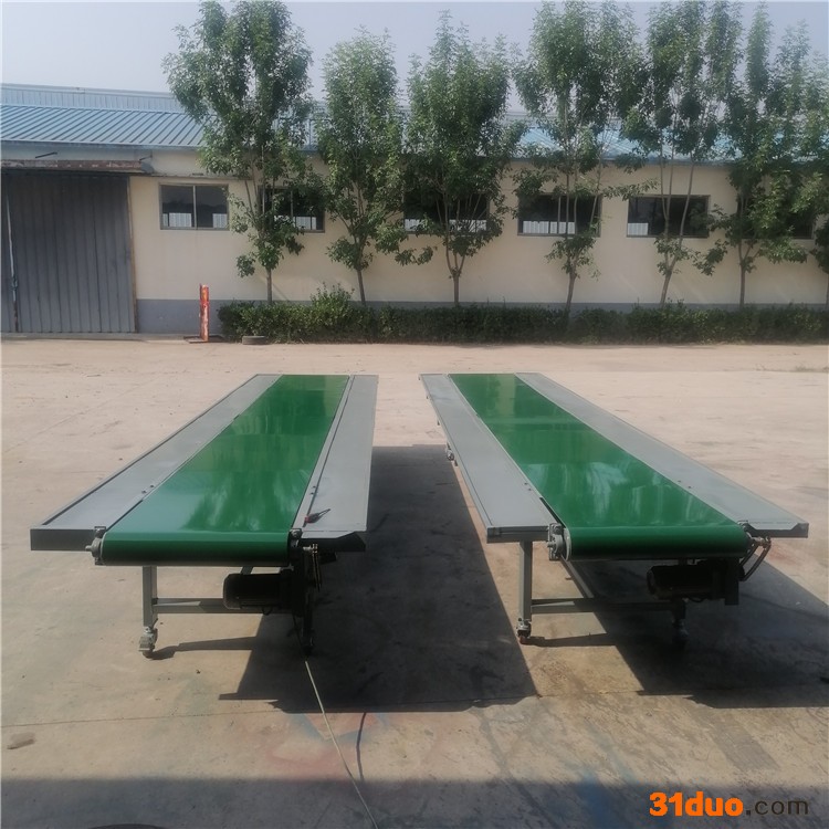 生产线防静电工作台 大倾角裙边皮带输送机 稻草打垛堆囤移动皮带机