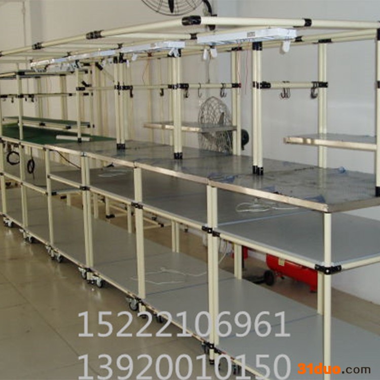 非标定做精益管工作台防静电工作桌电商打包台线棒货架滑轨货架天津货架