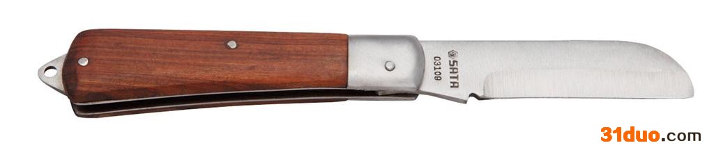 世达03109直刃木柄电工刀