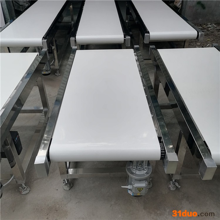 盈利绞龙输送机车间流水线自动化输送带生产线防静电工作台传送带铝材皮带输送机 盈利PVC皮带输送机