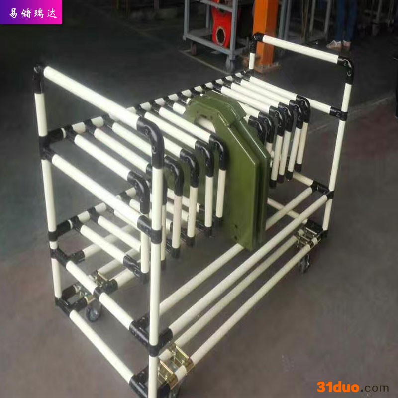 精益管周转车 天津防静电工作台 移动推车 工厂手推物料车 易储货架线棒货架