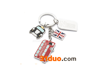 珐琅钥匙扣，日本动漫挂件，镀金吊牌