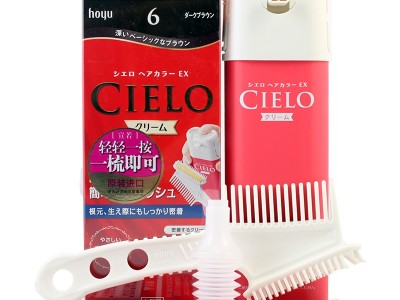 日本 CIELO美源宣若 女用快速染发膏 植物精华遮盖白发染发剂 黑发霜白发 日本化妆品批发