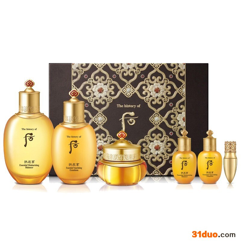 韩国进口 Whoo后 拱辰享阴阳平衡水乳霜6件套(滋润提亮) 实体批发 一件代发 护肤品批发 Whoo后批发