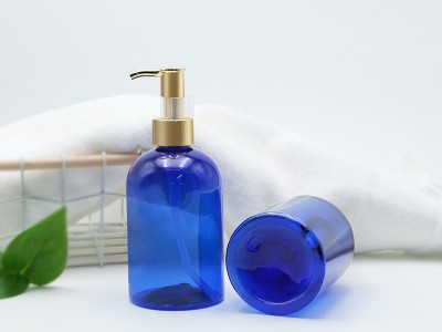 恒赢260ml蓝色护肤品瓶pet塑料乳液洗护瓶