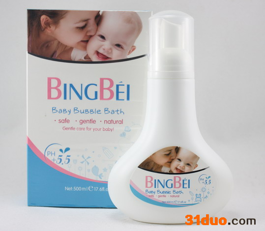 冰贝瑞士婴儿儿童泡泡沐浴露500ML　无碱温和护肤