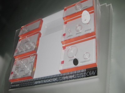 亚克力化妆品展示架 彩妆展示架 护肤陈列架 北京厂家加工定做