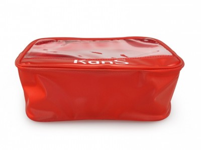 新款pvc拉链袋 布纹防水立体收纳包 护肤品塑料包装袋定做