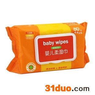 优诺不含酒精婴儿护肤湿巾