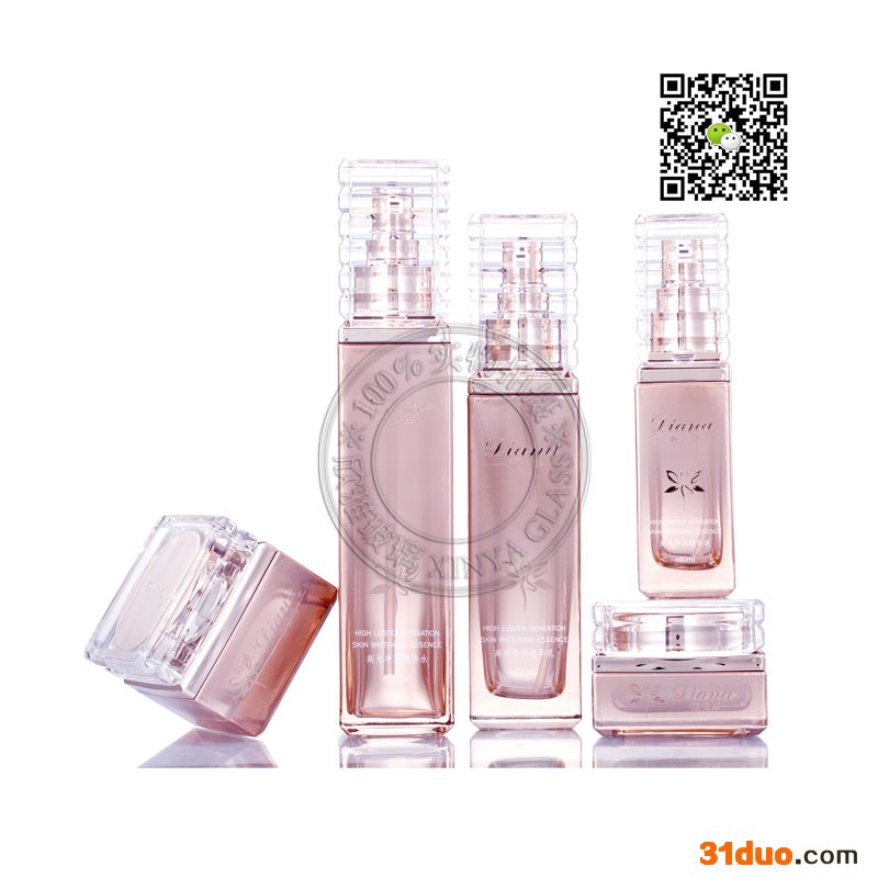 新护肤品瓶子高端护肤品包材方形面霜眼霜精华爽肤水化妆品包材分装玻璃瓶按压膏霜瓶粉底液瓶