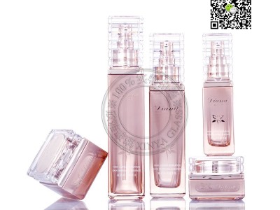 新护肤品瓶子高端护肤品包材方形面霜眼霜精华爽肤水化妆品包材分装玻璃瓶按压膏霜瓶粉底液瓶