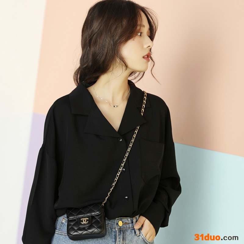 依笙等待春装2019款欧货很仙的女雪纺上衣洋气范宽松衬衫女夏防晒护肤气质