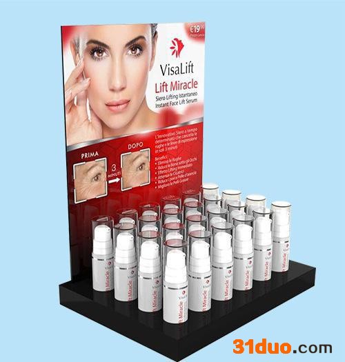 订制黑色化妆品亚克力展示架护肤品亚克力座台化妆品展示架