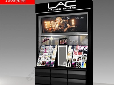 广州化妆品展示柜工厂直销定做木质烤漆 展柜背柜高柜护肤品柜