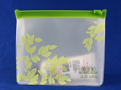 高频电压EVA磨砂无齿拉链袋印刷logo护肤品包装袋化妆品促销袋子