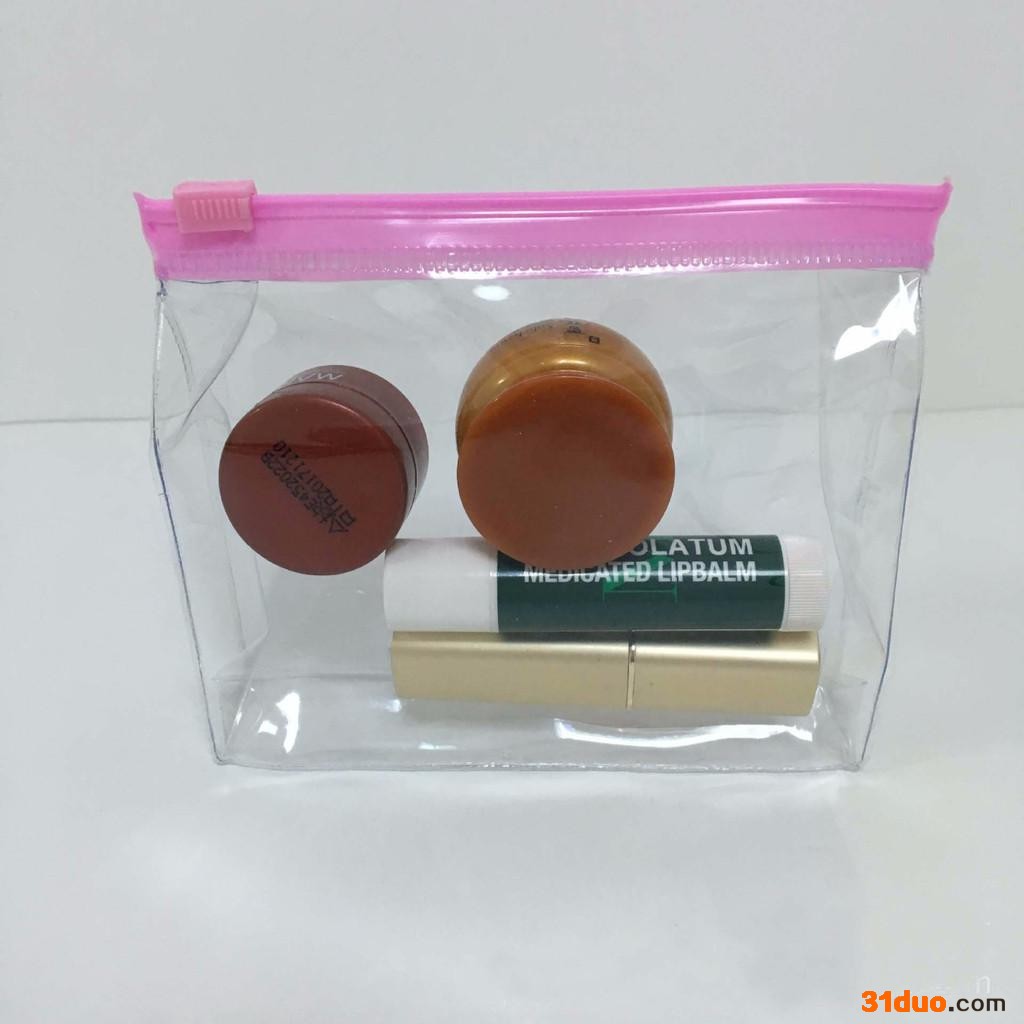 厂家生产pvc化妆品包装袋 透明立体拉链袋护肤洗漱用品收纳促销袋可印logo