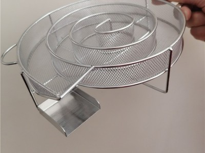 骏捷跨境电商供应烧烤网 不锈钢烟熏网篮 烟熏烧烤架