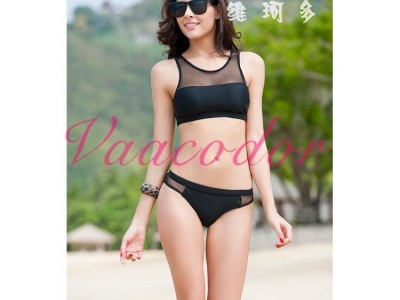 工厂**欧美网纱比基尼分体女士泳衣海边度假泳装外贸电商货源