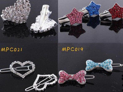 外贸镶钻狗骨头发夹 宠物饰品 狗用品长毛犬 现货 泰迪 电商