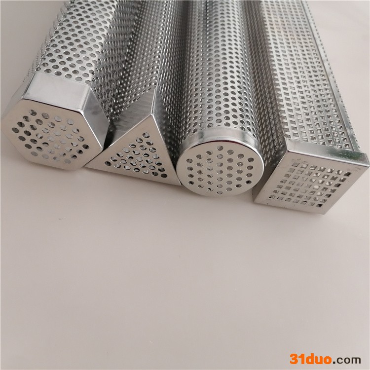 骏捷跨境电商供应烟熏网 不锈钢304冲孔燃烧篮 无焊点烟熏网管 圆孔网管
