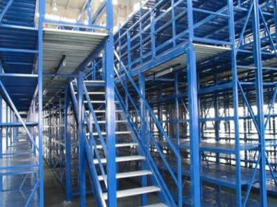 易达仓储货架定制重型仓库阁楼货架 三层阁楼平台仓储货架 电商仓库组合式货架子  二层组合式钢结构阁楼平台货架