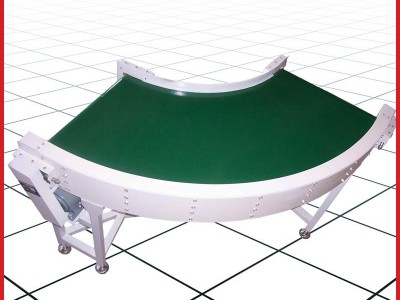 90度 物流快递水平拐弯 皮带分拣输送机 仓储电商输送带流水线 水平拐弯流水线