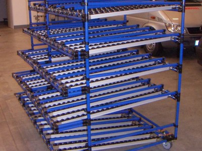 线棒货架仓储线棒精益管塑胶管电商打包台操作包装分拣发货台可定制