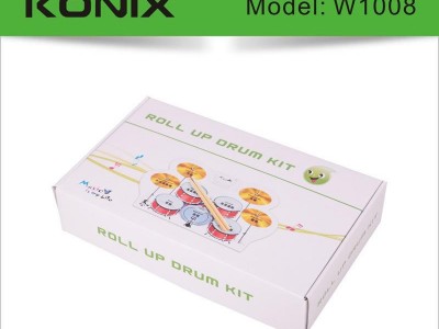 工厂USB硅胶手卷架子鼓新款模拟架子鼓外贸电商